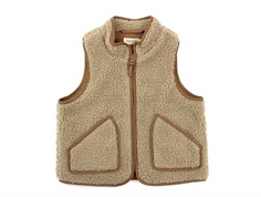 MarMar fleece waistcoat Joby sandstone teddy